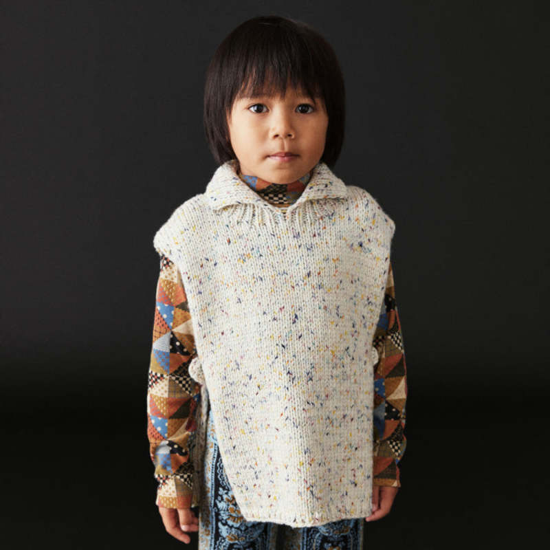 Kids Misha & Puff Popover Vest - Confetti Cake Cream | Garmentory