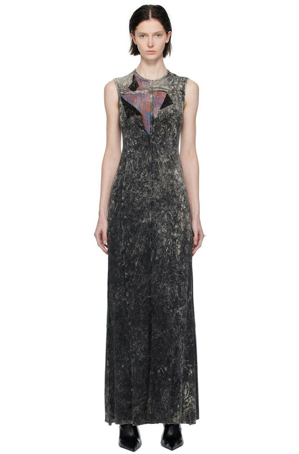 DIESEL D-Treaty Maxi Dress - Black | Garmentory
