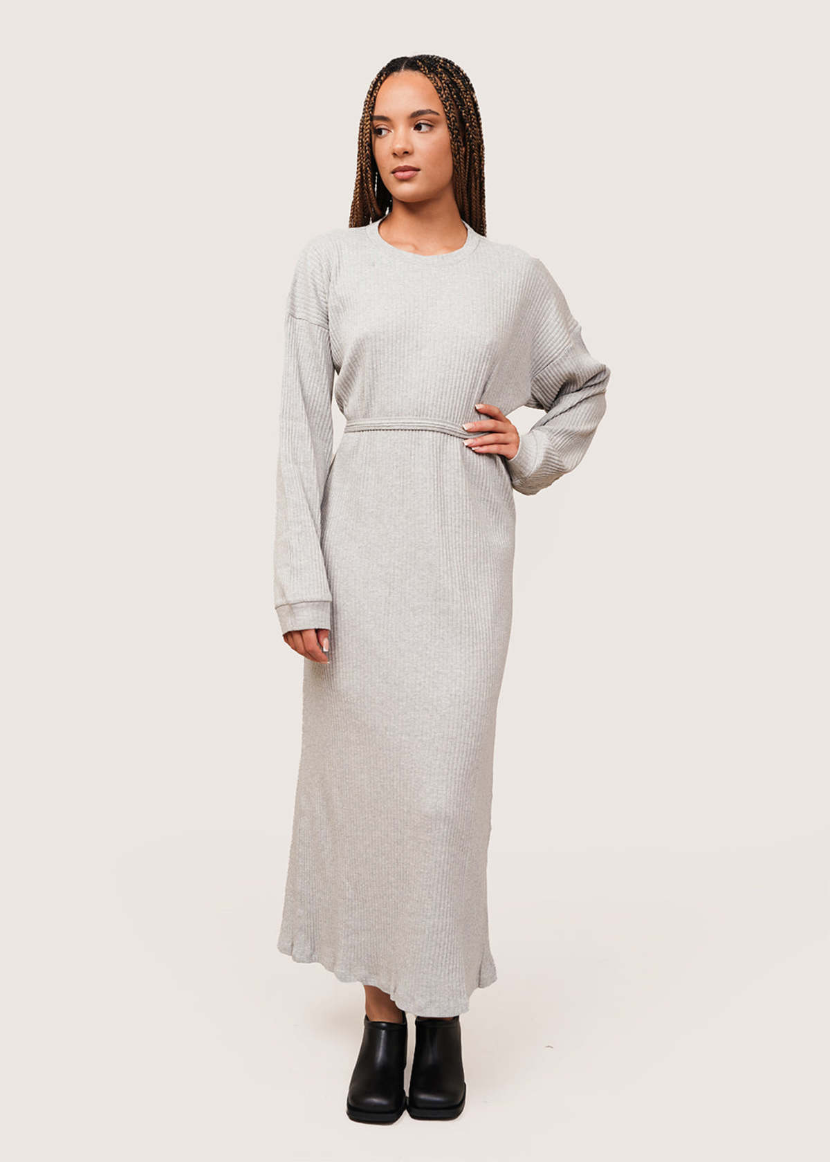 Baserange Shaw Long Sleeve Kaftan - Grey | Garmentory