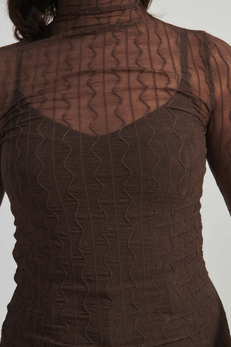 Find Me Now Ross Mockneck Top - Brown