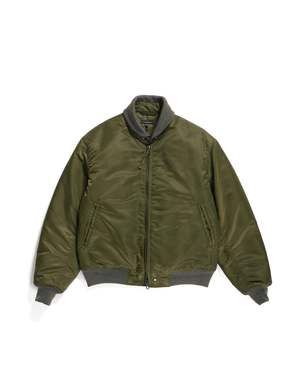 Engineered Garments Flight Satin Nylon LL Jacket - Olive | Garmentory