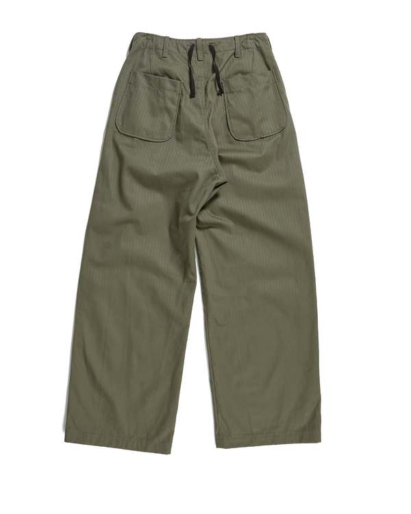 Engineered Garments Women's Sailor Pant - Olive Cotton Herringbone