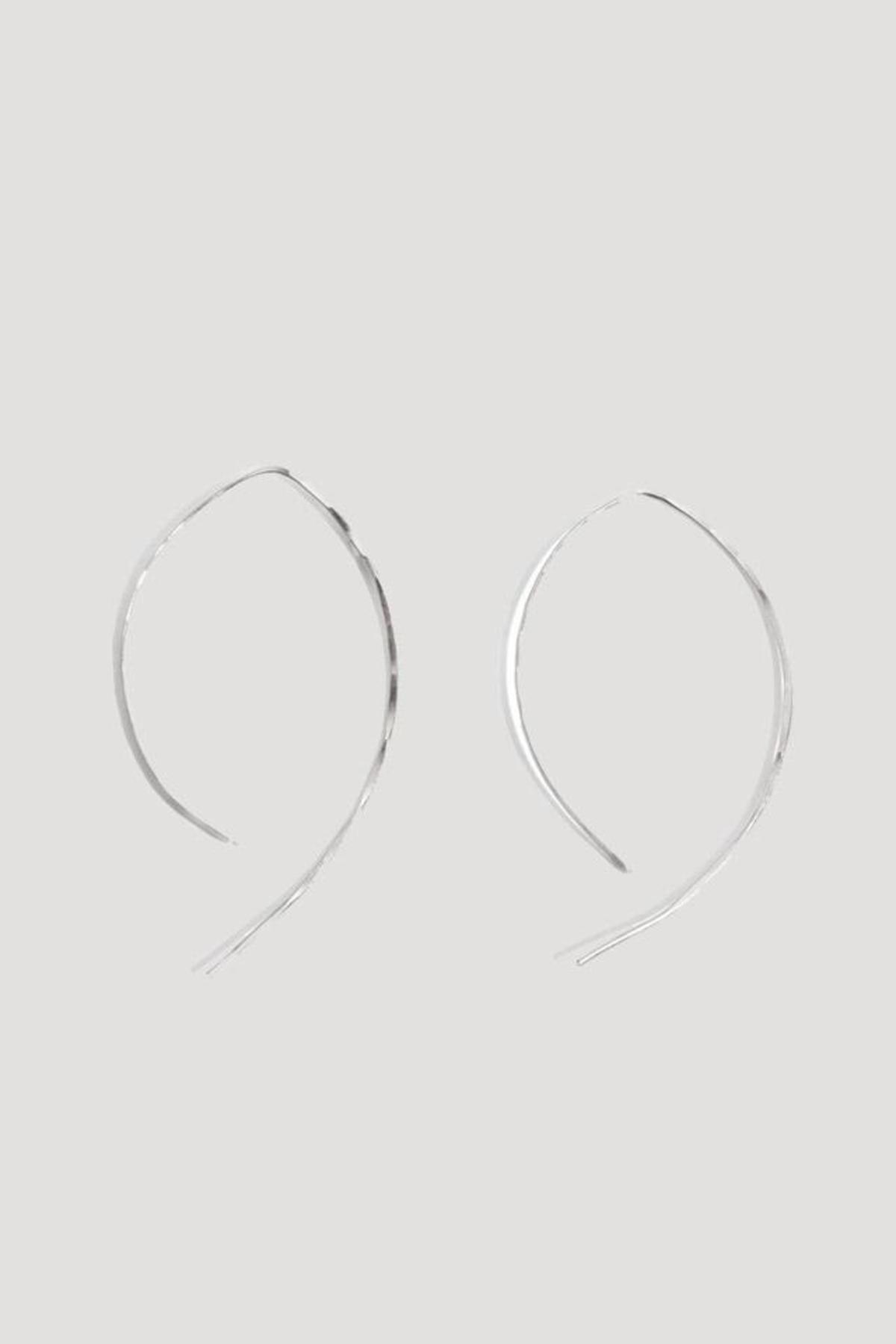 Melissa Joy Manning 1" Wishbone Hoop Earring in Sterling Silver - Image 1 of 1
