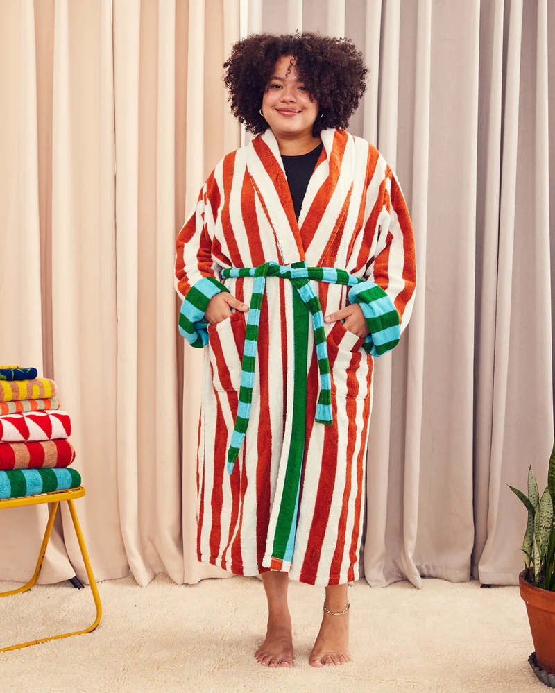Dusen Dusen Field Stripe Bathrobe - Stripe