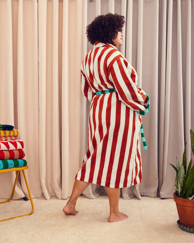 Dusen Dusen Field Stripe Bathrobe - Stripe