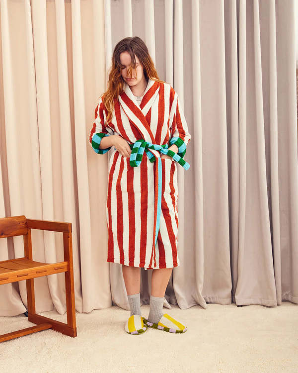 Dusen Dusen Field Stripe Bathrobe - Stripe