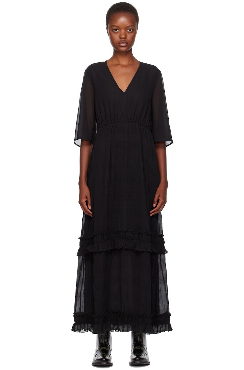 Ganni-Pleated-Maxi-Dress---