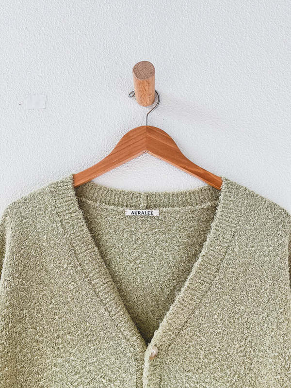 Auralee Linen Shaggy Cardigan | Garmentory