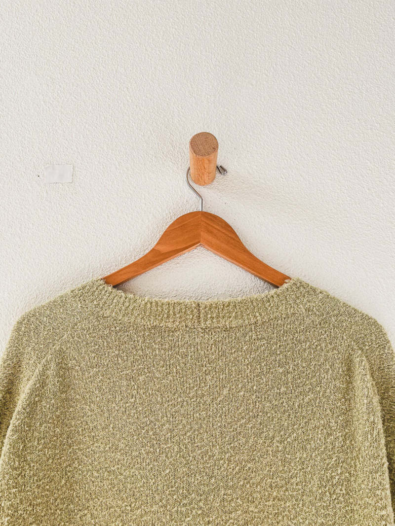 トップス AURALEE SHAGGY KNIT CARDIGAN Auralee – Cotton Linen Shaggy Knit Cardigan Light Green