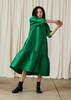 Ali Golden Taffeta Peasant Dress - Kelly Green - Thumbnail 3