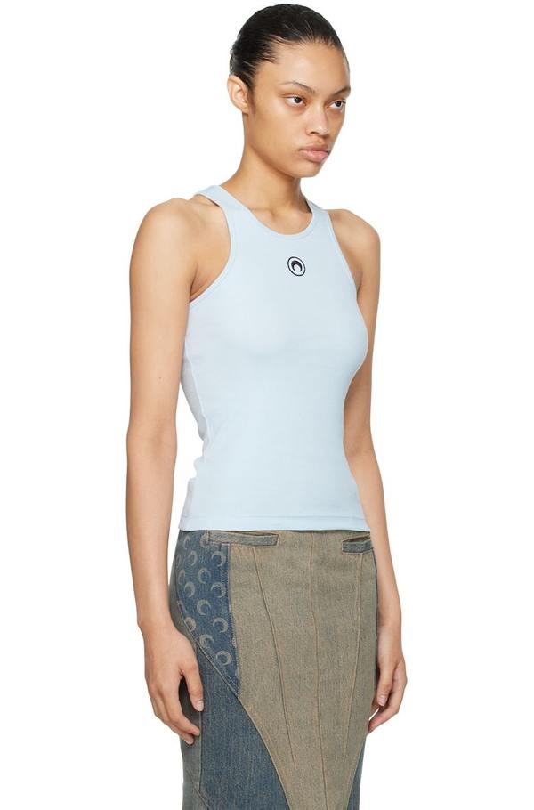 Marine Serre SSENSE Exclusive Blue Tank Top | Garmentory