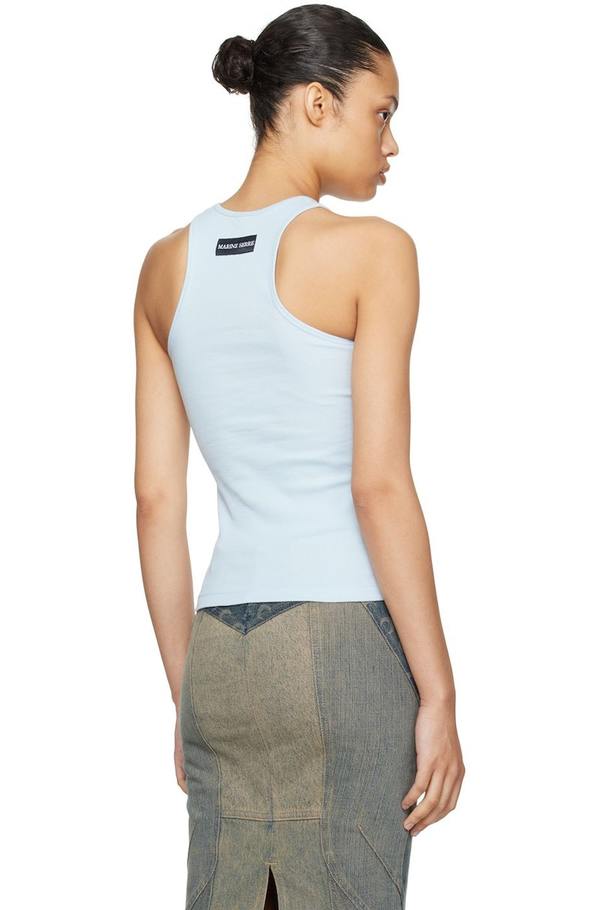 Marine Serre SSENSE Exclusive Blue Tank Top | Garmentory