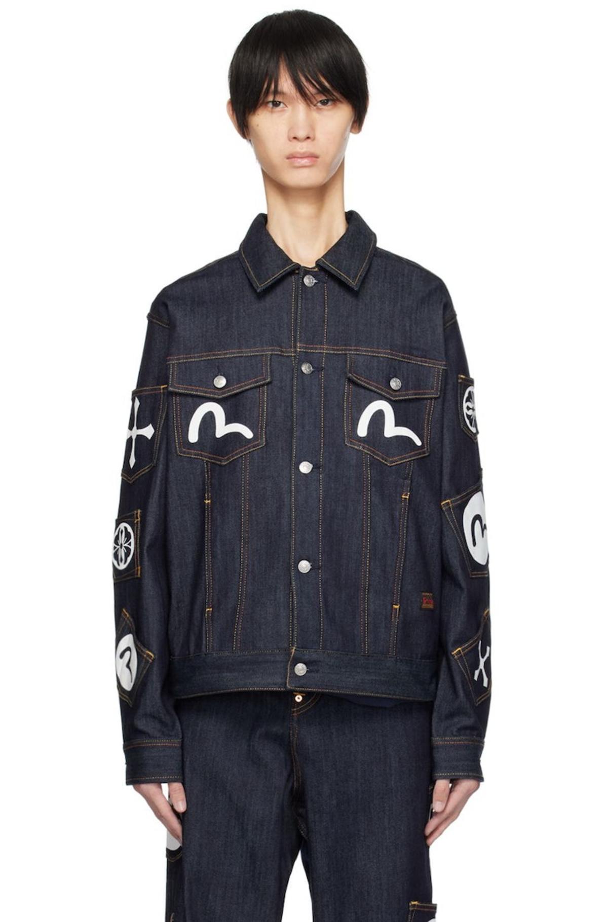 Evisu Indigo Multi-Pocket Denim Jacket | Garmentory