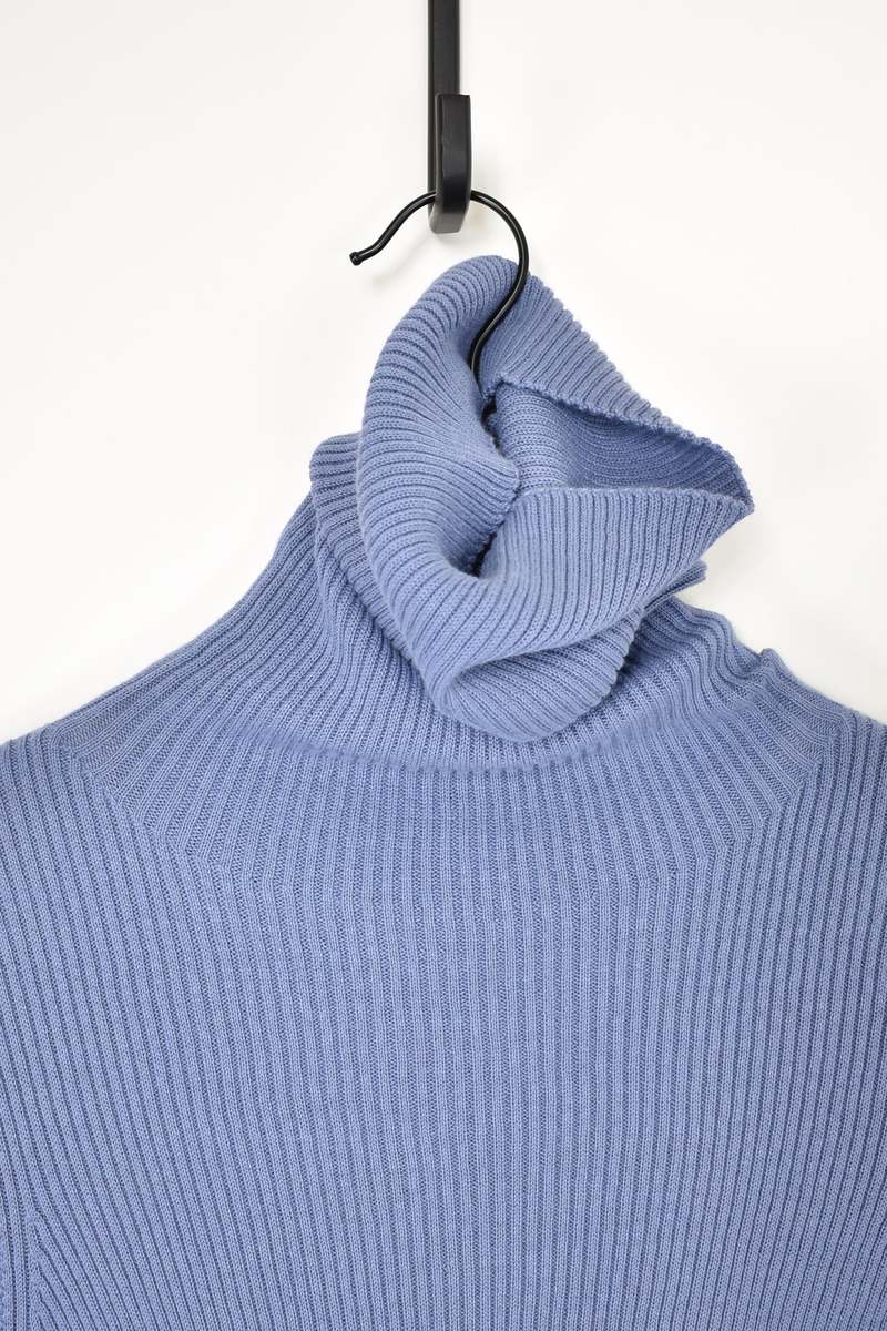 ICHI ANTIQUITES Rib Turtleneck Pullover - Blue | Garmentory