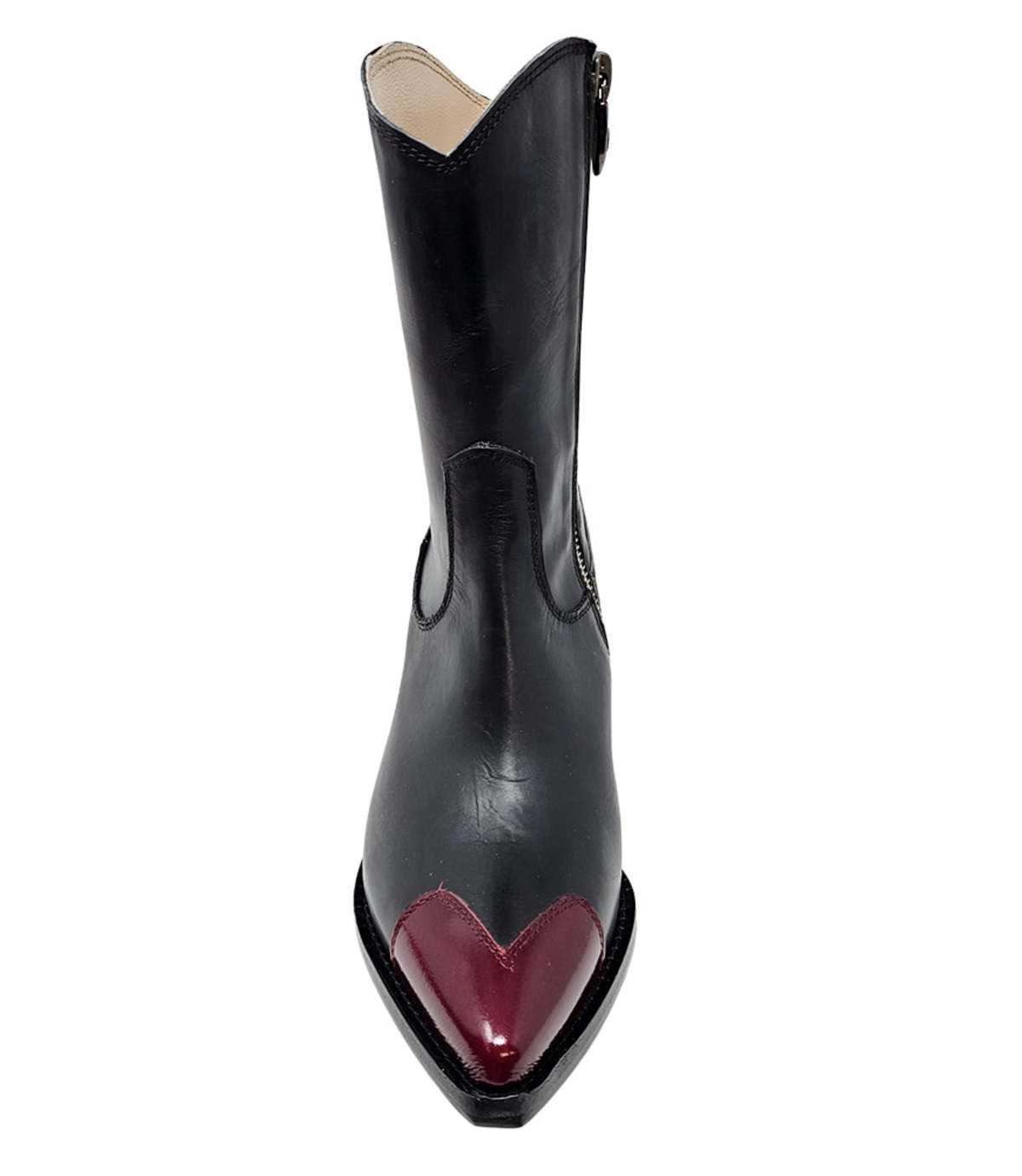 Cognac w/gold Hand Rubbed Ankle Boot leather Madison Maison Beverly Hills