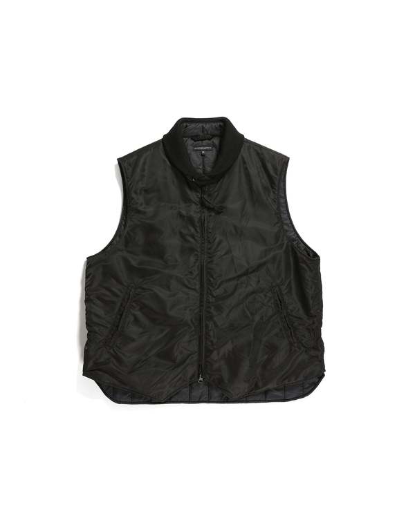 Engineered Garments LL Flight Satin Nylon Vest - Black | Garmentory