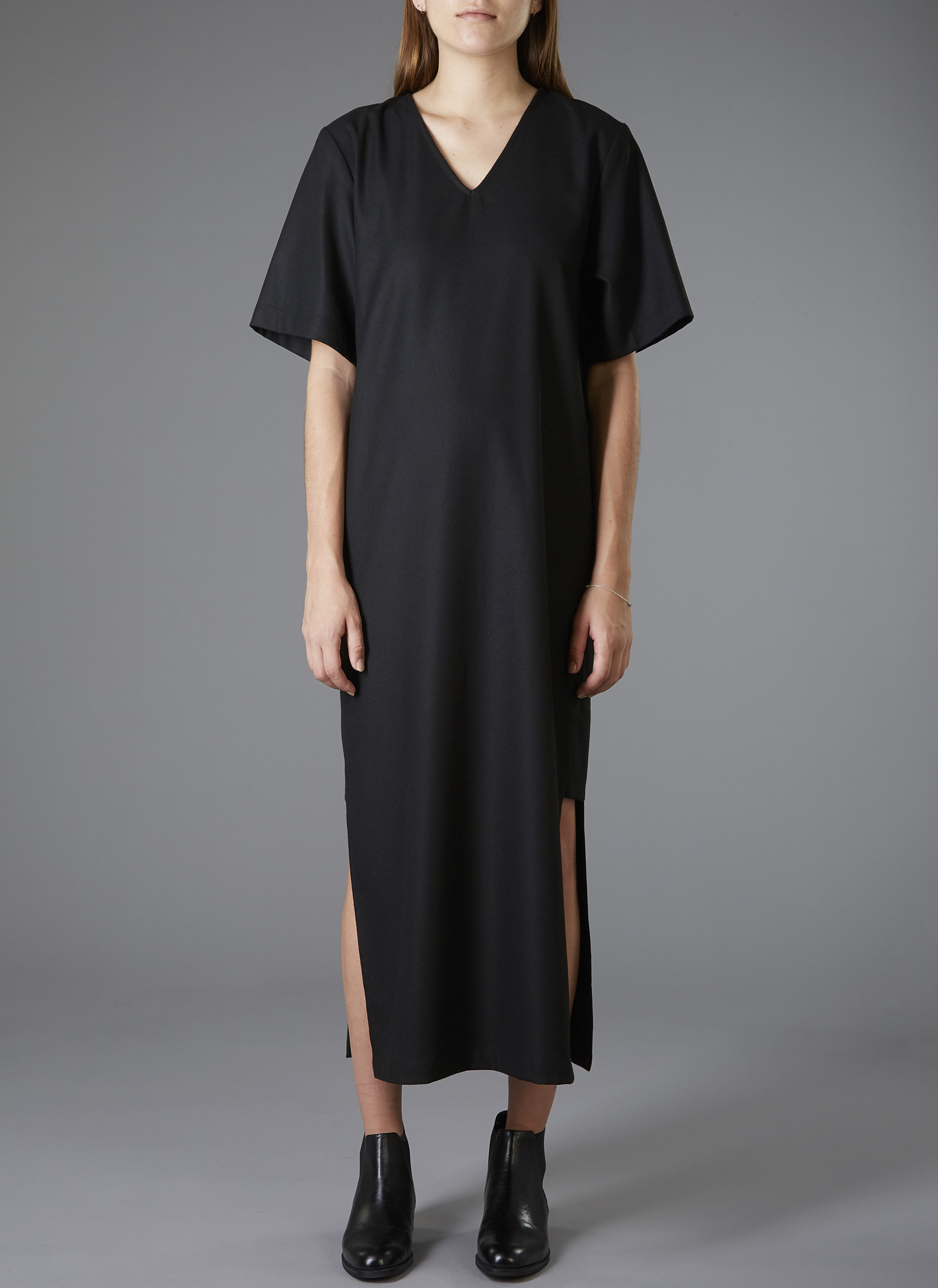 black side panel dress Women's Black Bodycon Dress with Contrast Side Panels main image 0