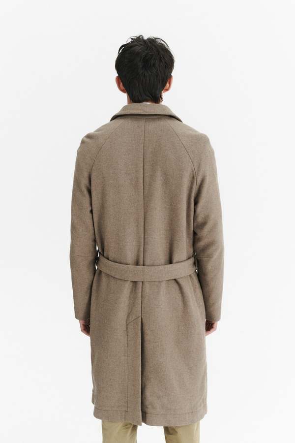 Delikatessen Relaxed Raglan Coat in a Clay Double Sided Italian