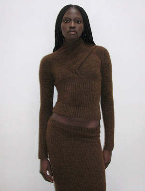 Paloma Wool Fico Knit Boucl Top - Brown | Garmentory