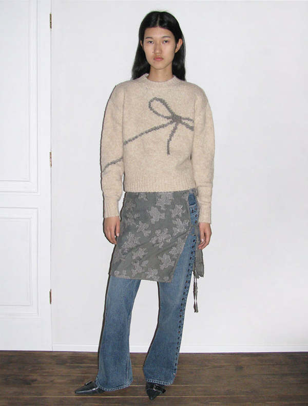 Paloma Wool Tana Ribbon Knit Sweater - Ecru | Garmentory