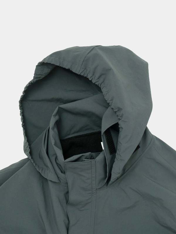 Still By Hand Stand Collar Field Jacket - Blue Grey | Garmentory