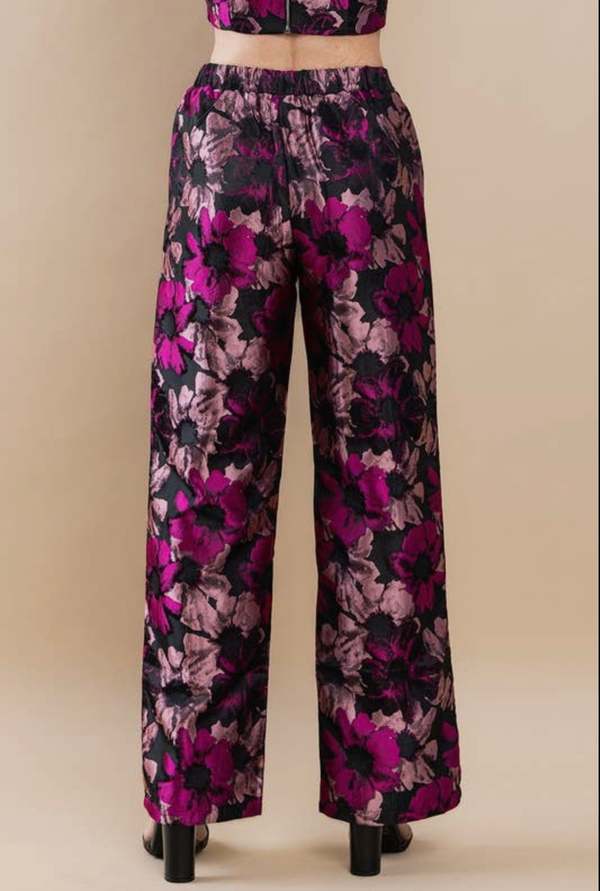 FAIRE Jacquard Pants - Floral | Garmentory