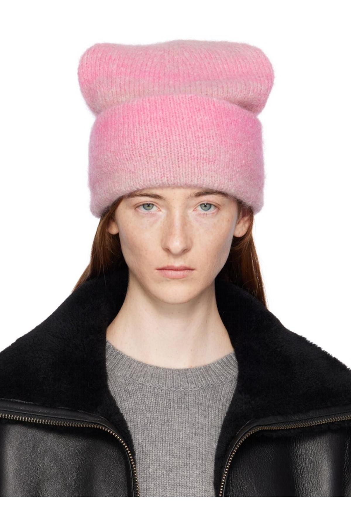 Rag & Bone Pink Holly Beanie - Pink Multi | Garmentory display picture 2