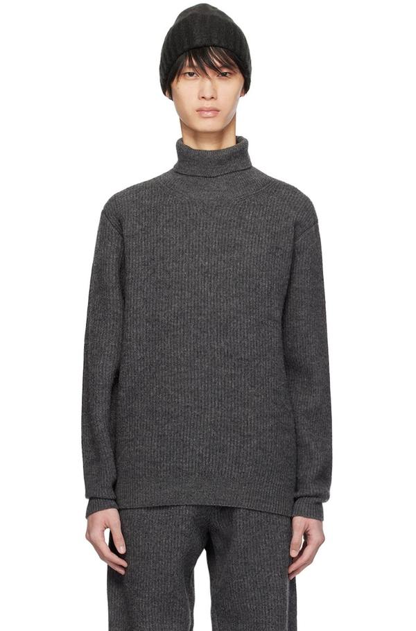 Auralee Milled Turtleneck - Gray | Garmentory