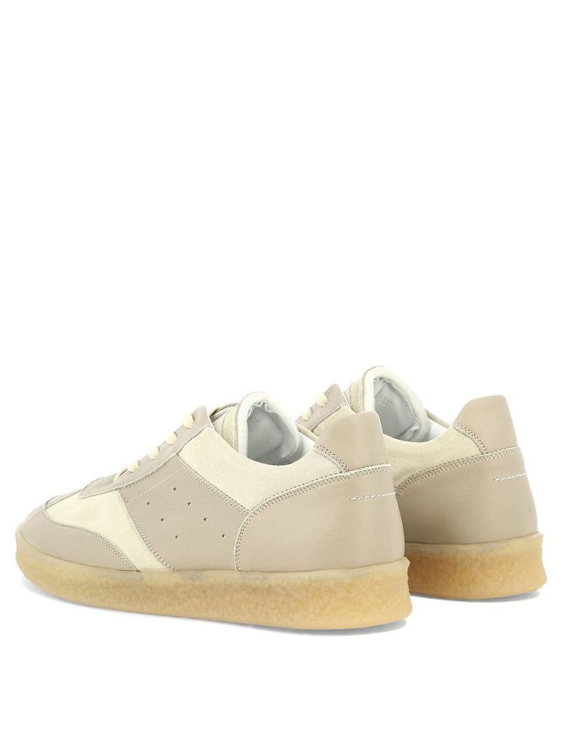 スニーカー MM6 MAISON MARGIELA WHITE LEATHER AND SUEDE SNEAKER MM6 Maison Margiela Leather and Suede Sneakers - White
