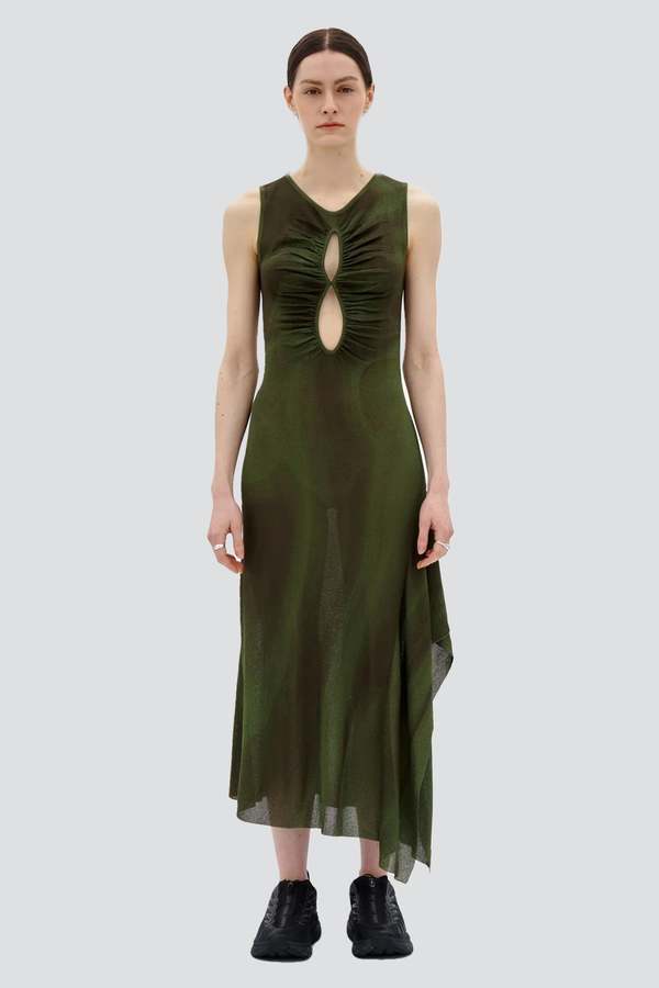 PH5 Grove Rosie Ruched Tank Dress - Green | Garmentory PH5 Grove Rosie Ruched Tank Dress - Green | Garmentory
