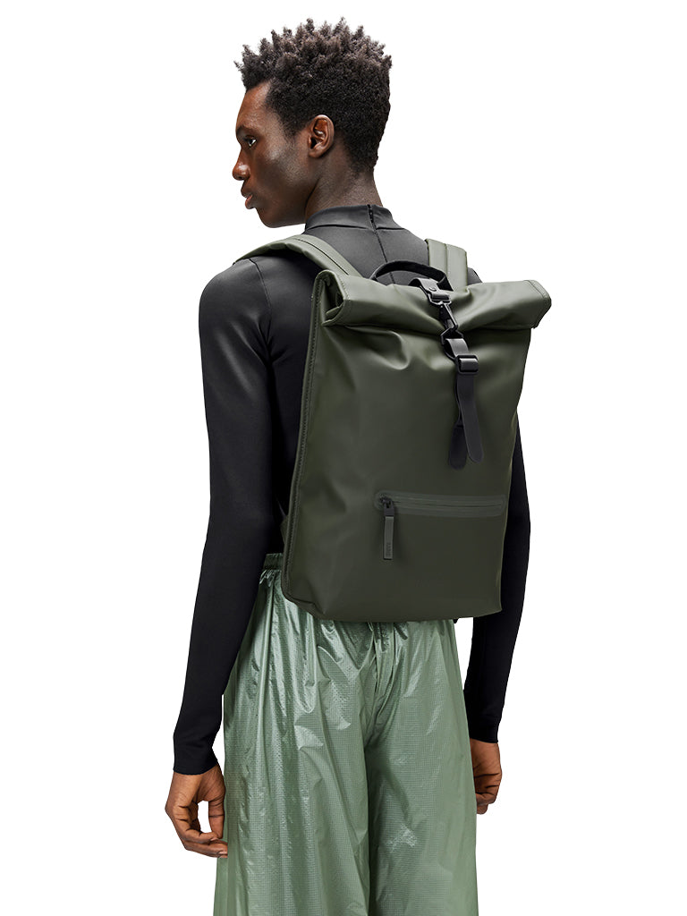 roll top backpack rains Rains Rolltop - Green