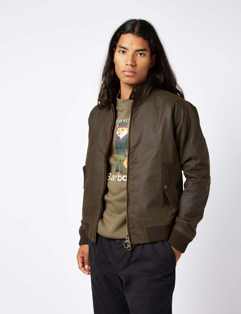 Barbour x Baracuta G9 Porton Wax Jacket Olive Green