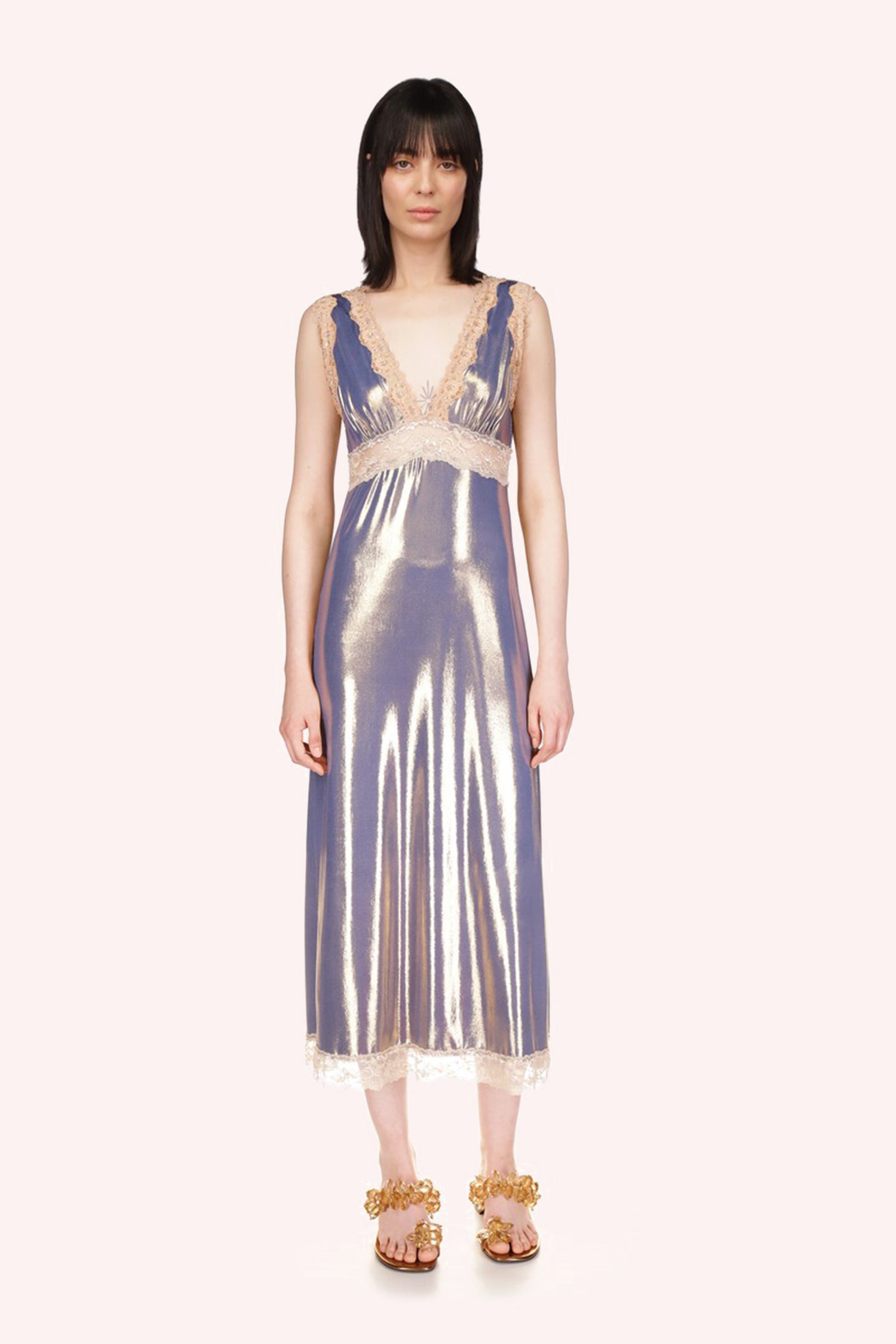 Anna Sui Metallic Knit Dress - Sapphire | Garmentory Anna Sui Metallic Knit Dress - Sapphire | Garmentory