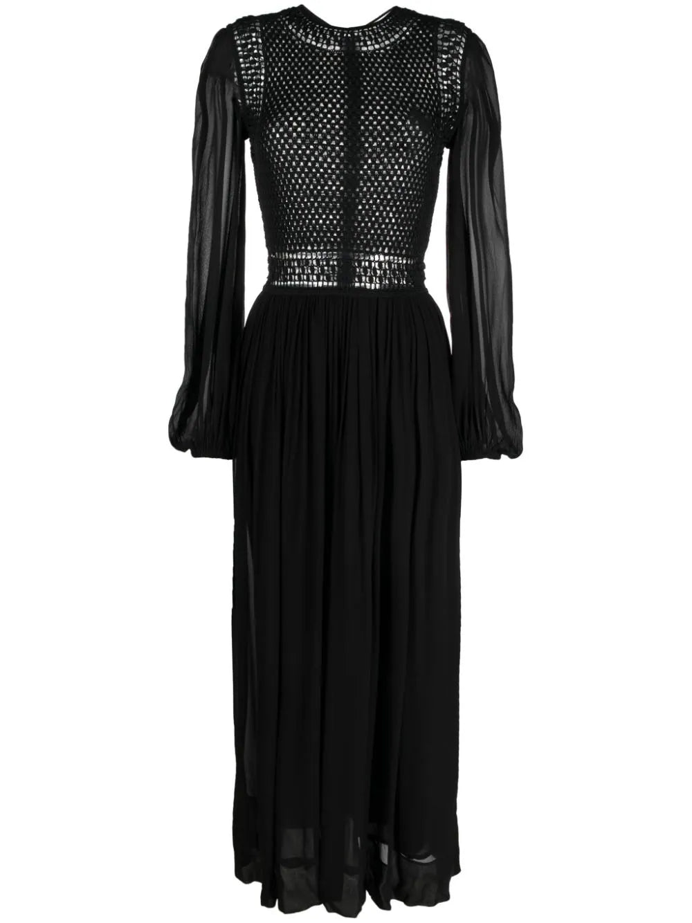 Zimmermann Luminosity Crochet Bodice Midi - Black | Garmentory Zimmermann Luminosity Crochet Bodice Midi - Black | Garmentory