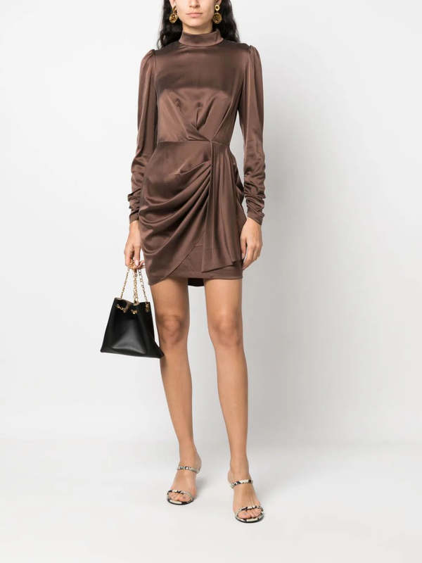 plus size silk dresses with sleeves Plus Sammy Chiffon Long Sleeve Dress