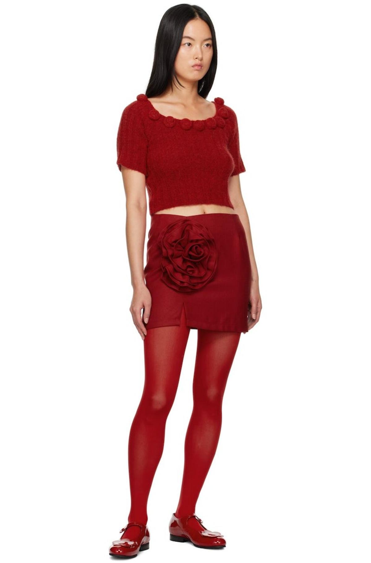 Tach Red Fabrizia Miniskirt Garmentory
