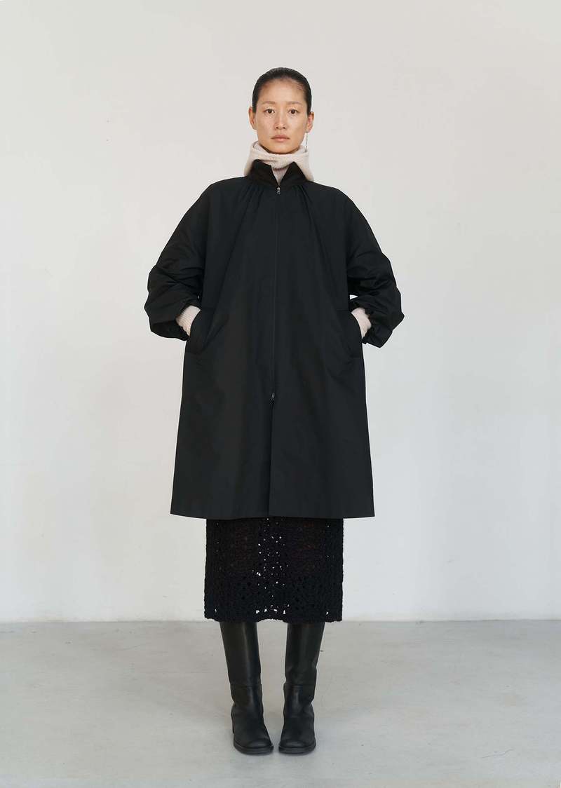 AMOMENTO Shirred Zip Dress | Garmentory