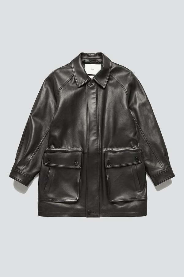 Dunst Lambskin Leather Lily Half Jacket - Black | Garmentory