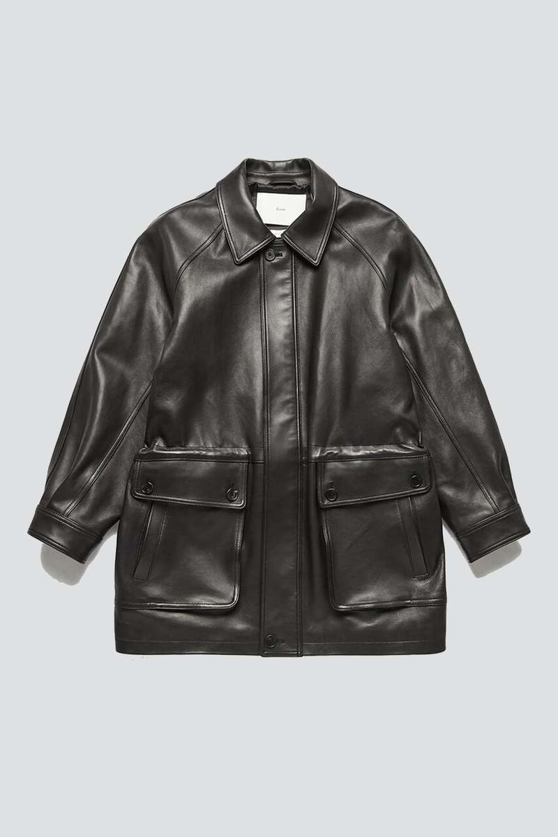 Dunst Lambskin Leather Lily Half Jacket - Black | Garmentory