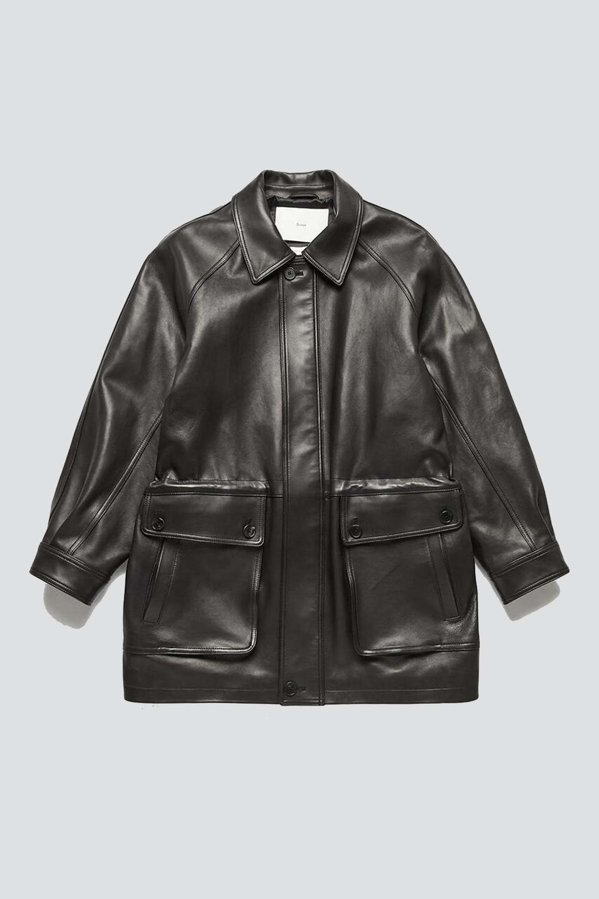 Dunst Lambskin Leather Lily Half Jacket - Black | Garmentory