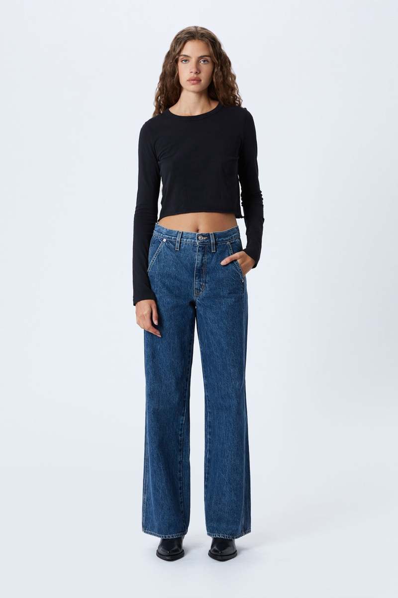 SLVRLAKE Grace Double Seam Jean - Forbidden Love | Garmentory