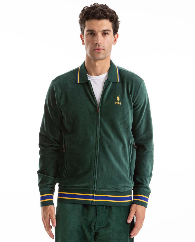 Polo Ralph Lauren Corduroy Full Zip Track Jacket - Green