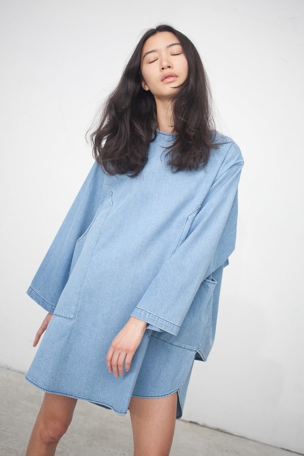 69 denim dress Boden Women's Panelled Bodice Denim Dress in Blue