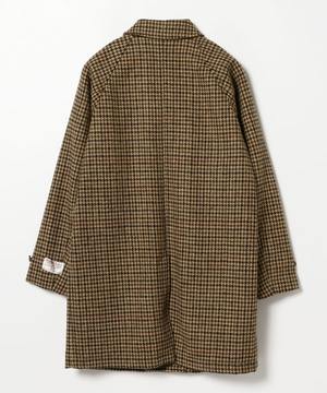 Beams Plus Balmacaan Collar Coat Harris Tweed - GUN CLUB CHK