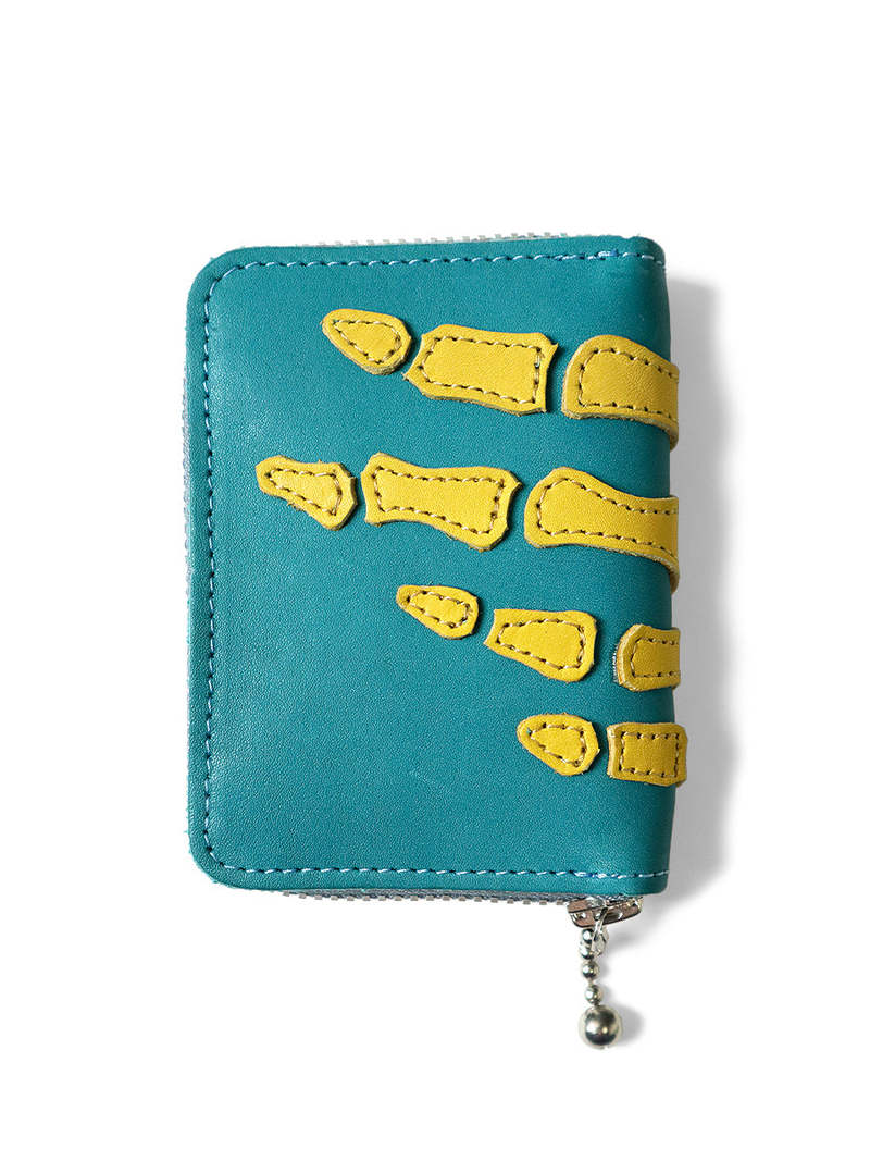 Kapital THUMB-UP BONE HAND ZIP Mini Wallet - Saxophone | Garmentory