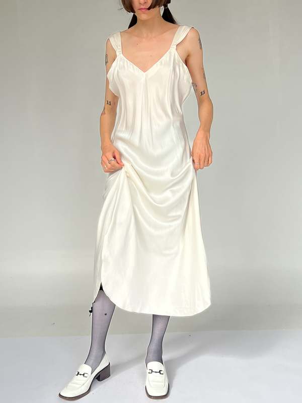 Silk Slipdress - White | Garmentory Silk Slipdress - White | Garmentory