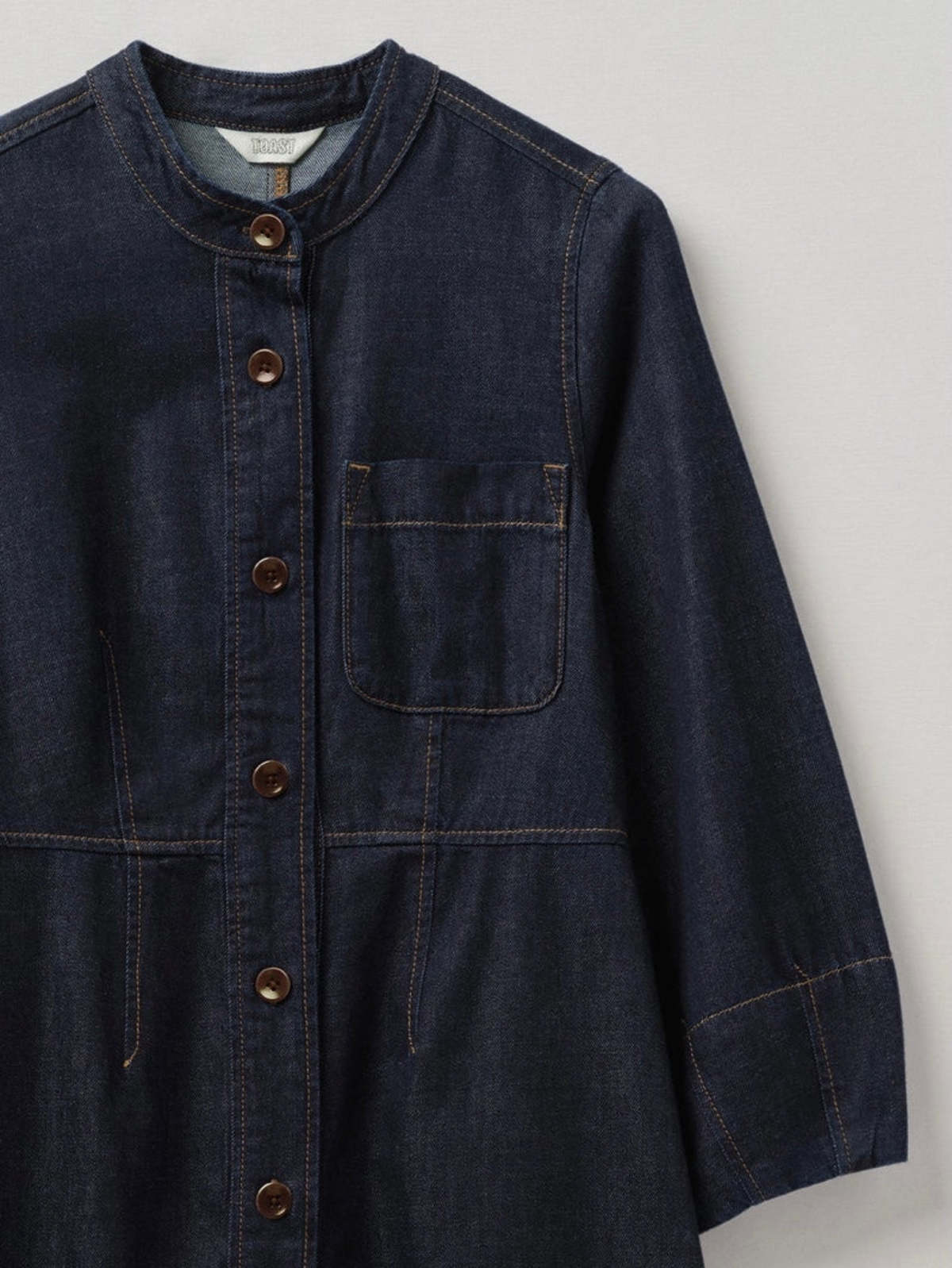 toast denim tunic dress TOAST Denim Neat Shirt Dress