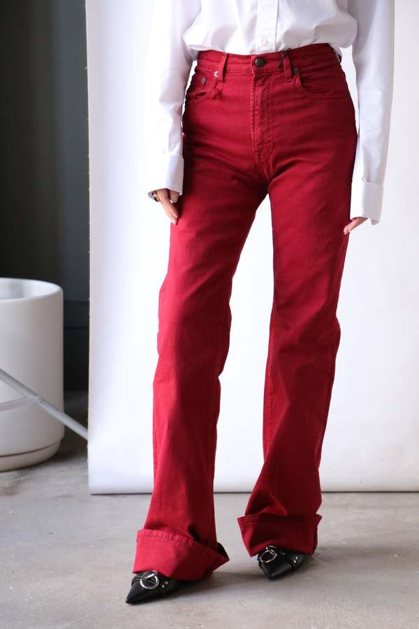 R13 Jane Jean - Vivid Red Stretch | Garmentory