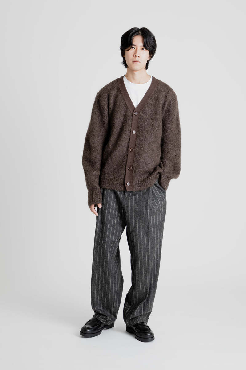 AMOMENT GRANDPA CARDIGAN カーディガンM AMOMENTO Grandpa Cardigan - Brown | Garmentory