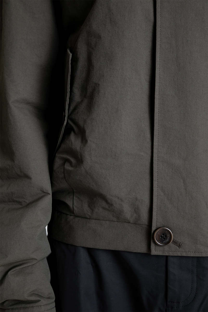 AMOMENTO Padded Cotton Nylon Jumper - Dark Brown | Garmentory
